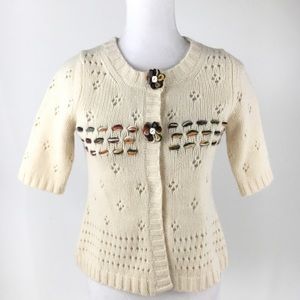 Anthropologie Field Flower cardigan sweater small